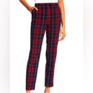 BLACK  TAPE Sz XL Plaid Elastic Back Waist Tapered Leg Unlined Pockets Pants